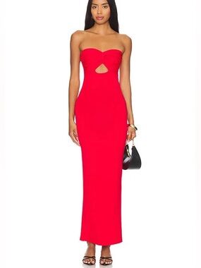 NWT SNDYS Revolve Maia Maxi Dress Red